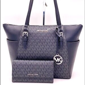 Michael Kors Charlotte Tote and Wallet Set